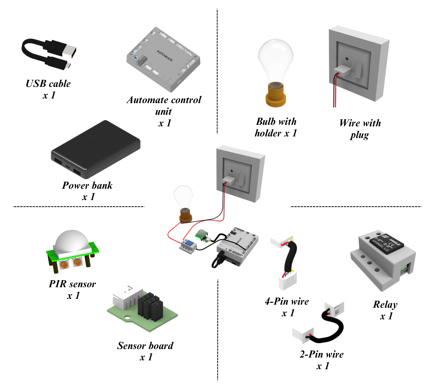 Light_bulb_on_off_with_PIR_sensor_list_of_items